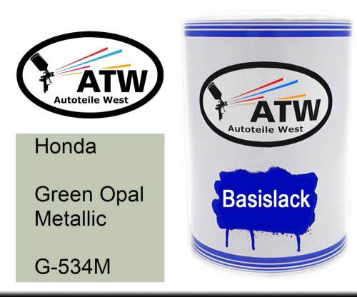 Honda, Green Opal Metallic, G-534M: 500ml Lackdose, von ATW Autoteile West.